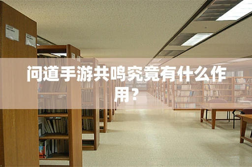 问道手游共鸣究竟有什么作用？