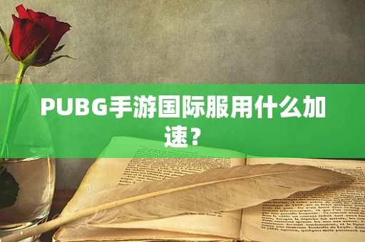 PUBG手游国际服用什么加速？