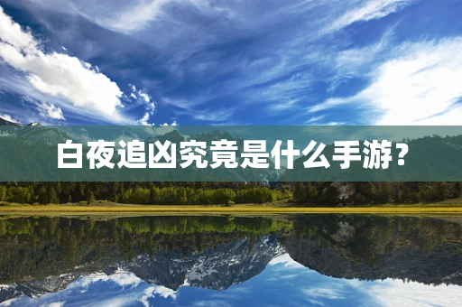 白夜追凶究竟是什么手游？
