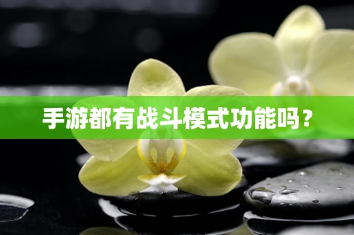 手游都有战斗模式功能吗？