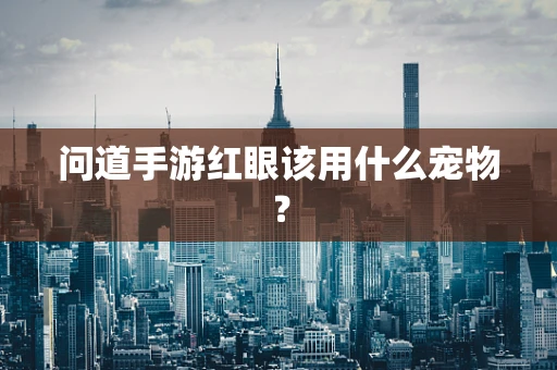 问道手游红眼该用什么宠物？
