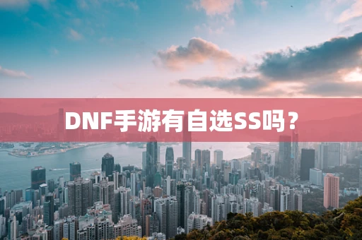 DNF手游有自选SS吗？