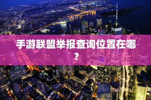 手游联盟举报查询位置在哪？