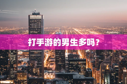 打手游的男生多吗？