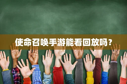 使命召唤手游能看回放吗？