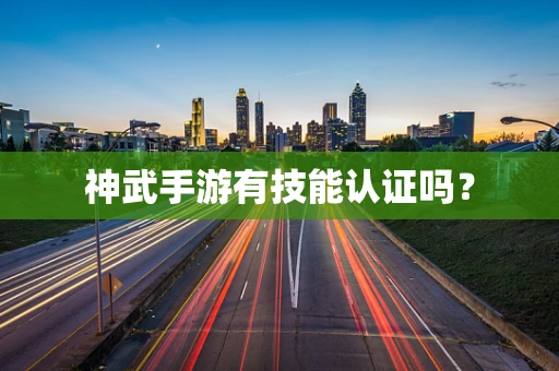 神武手游有技能认证吗？