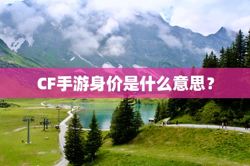 CF手游身价是什么意思？